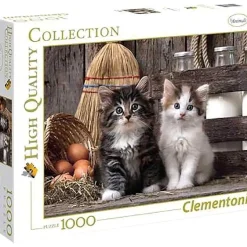 CLEMENTONI Juegos Y Puzzles*- Madagascar - Puzzle 1000 piezas paisaje con gatitos ㅤ