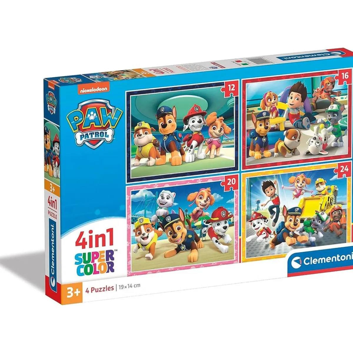 CLEMENTONI Juegos Y Puzzles*- Patrulla Canina - Puzzle infantil de Patrulla Canina: conjunto de 12, 16, 20 y 24 piezas, color variado, talla única ㅤ