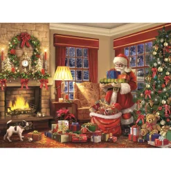 CLEMENTONI Juegos Y Puzzles*- Puzzle 1000 piezas - Visita de Papá Noel