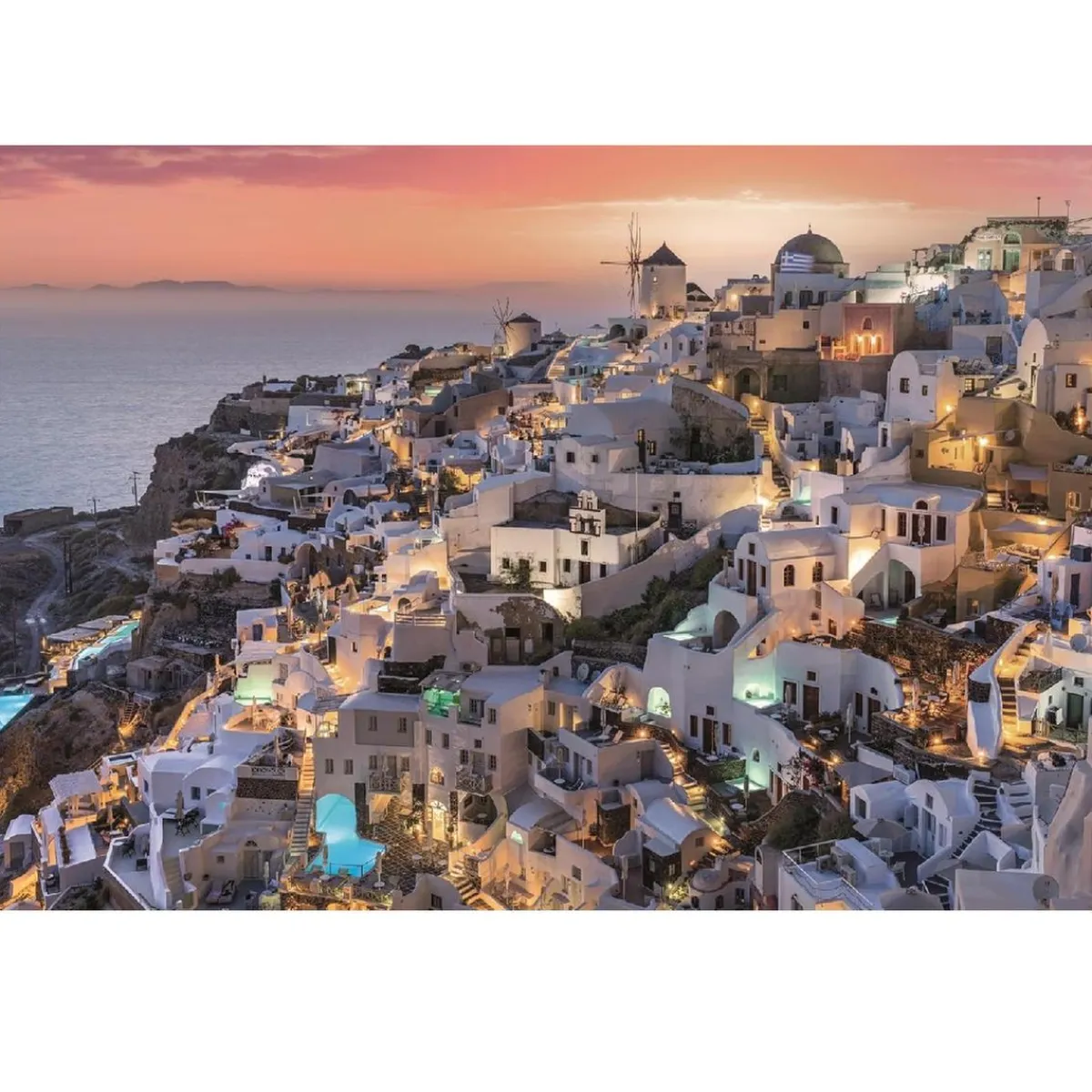 CLEMENTONI Juegos Y Puzzles*- Puzzle 1000 piezas High Quality Collection - Sombras de Santorini