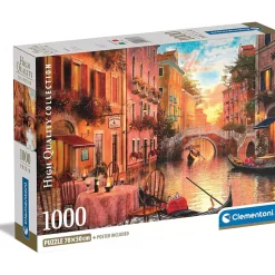 CLEMENTONI Juegos Y Puzzles*- Puzzle de 1000 piezas de la colección Venecia, fabricado en Italia ㅤ