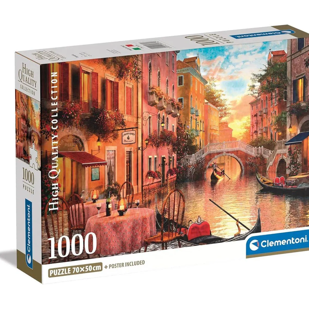CLEMENTONI Juegos Y Puzzles*- Puzzle de 1000 piezas de la colección Venecia, fabricado en Italia ㅤ