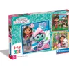 CLEMENTONI Juegos Y Puzzles*- Puzzle Gabbys Dollshouse 3x48 ㅤ