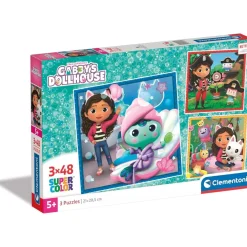 CLEMENTONI Juegos Y Puzzles*- Puzzle Gabbys Dollshouse 3x48 ㅤ