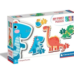 CLEMENTONI Juegos Y Puzzles*- Puzzle infantil progresivo de dinosaurios ㅤ