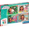 CLEMENTONI Juegos Y Puzzles*- Puzzle infantil 4 en 1: Casa de Muñecas de Gabby, 12-24 piezas, tamaño único ㅤ