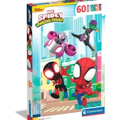 CLEMENTONI Juegos Y Puzzles*- Puzzle Maxi Infantil de 60 Piezas - Los Amigos de Spidey ㅤ