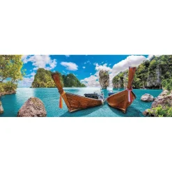 CLEMENTONI Juegos Y Puzzles*- Puzzle panorámico de 1000 piezas, Bahía de Phuket ㅤ