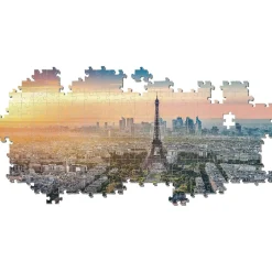 CLEMENTONI Juegos Y Puzzles*- Puzzle panorámico de 1000 piezas, paisajes de ciudades, Skyline de París ㅤ