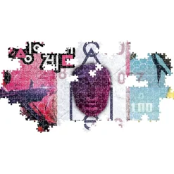 CLEMENTONI Juegos Y Puzzles*- Puzzle panorámico del juego del calamar 1000 piezas ㅤ