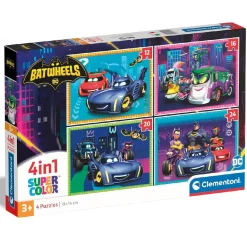CLEMENTONI Juegos Y Puzzles*- Puzzles progresivos 4 en 1 - Batwheels