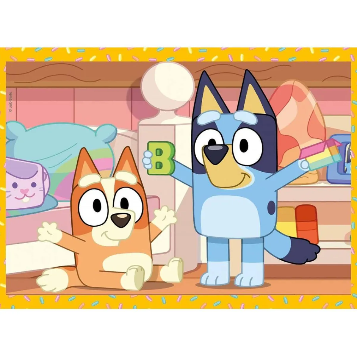 CLEMENTONI Juegos Y Puzzles*- Puzzles progresivos 4 en 1 - Bluey