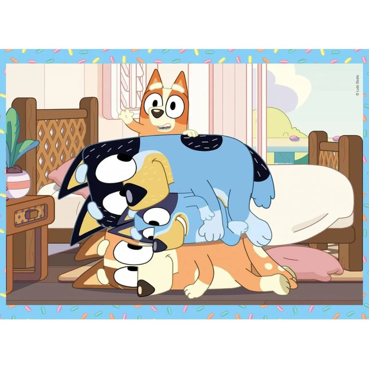 CLEMENTONI Juegos Y Puzzles*- Puzzles progresivos 4 en 1 - Bluey