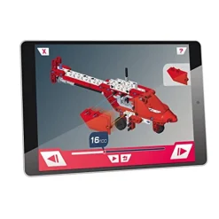 CLEMENTONI Steam*- Set de construcción Mechanics Lab Helicóptero de Bomberos ㅤ