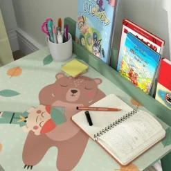 AIYAPLAY Estilo De Vida*Conjunto de mesa y silla con estante integrado Verde