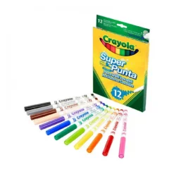 CRAYOLA Arte Y Manualidades*- 12 Rotuladores Super punta lavables