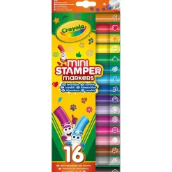 CRAYOLA Arte Y Manualidades*- - 16 rotuladores lavables con punta de sello Pip Squeaks, colores surtidos, para escuela y ocio ㅤ