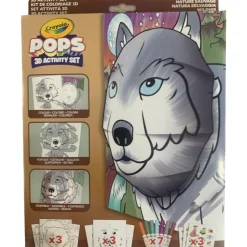 CRAYOLA Arte Y Manualidades*- Juego de páginas para colorear y construir obras de arte tridimensionales, tema naturaleza salvaje