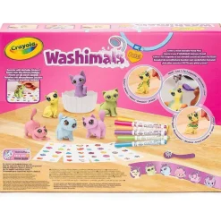 CRAYOLA Arte Y Manualidades*- Kit de actividades Washimals Pets para colorear y bañar animales bebés con pegatinas en colores pastel