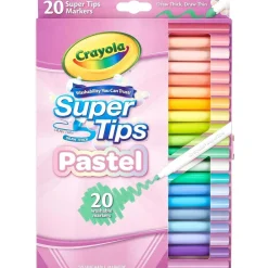 CRAYOLA Arte Y Manualidades*- Rotuladores Super Tips Lavables Colores Pastel, Pack de 20 ㅤ