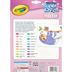 CRAYOLA Arte Y Manualidades*- Rotuladores Super Tips Lavables Colores Pastel, Pack de 20 ㅤ