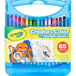 CRAYOLA Arte Y Manualidades*- Set de Rotuladores Lavables en Maletín 65 piezas ㅤ