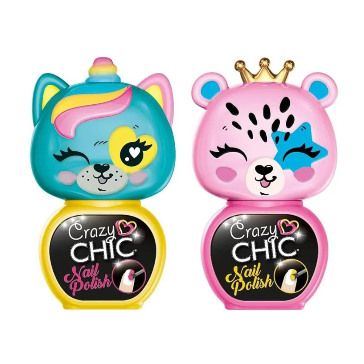 CRAZY CHIC Estilo De Vida*- Pack 2 Esmaltes de Uñas Animales (varios modelos)
