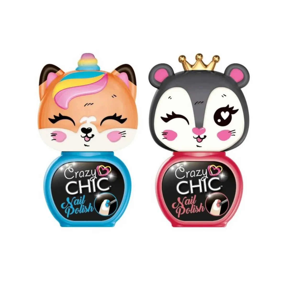 CRAZY CHIC Estilo De Vida*- Pack 2 Esmaltes de Uñas Animales (varios modelos)