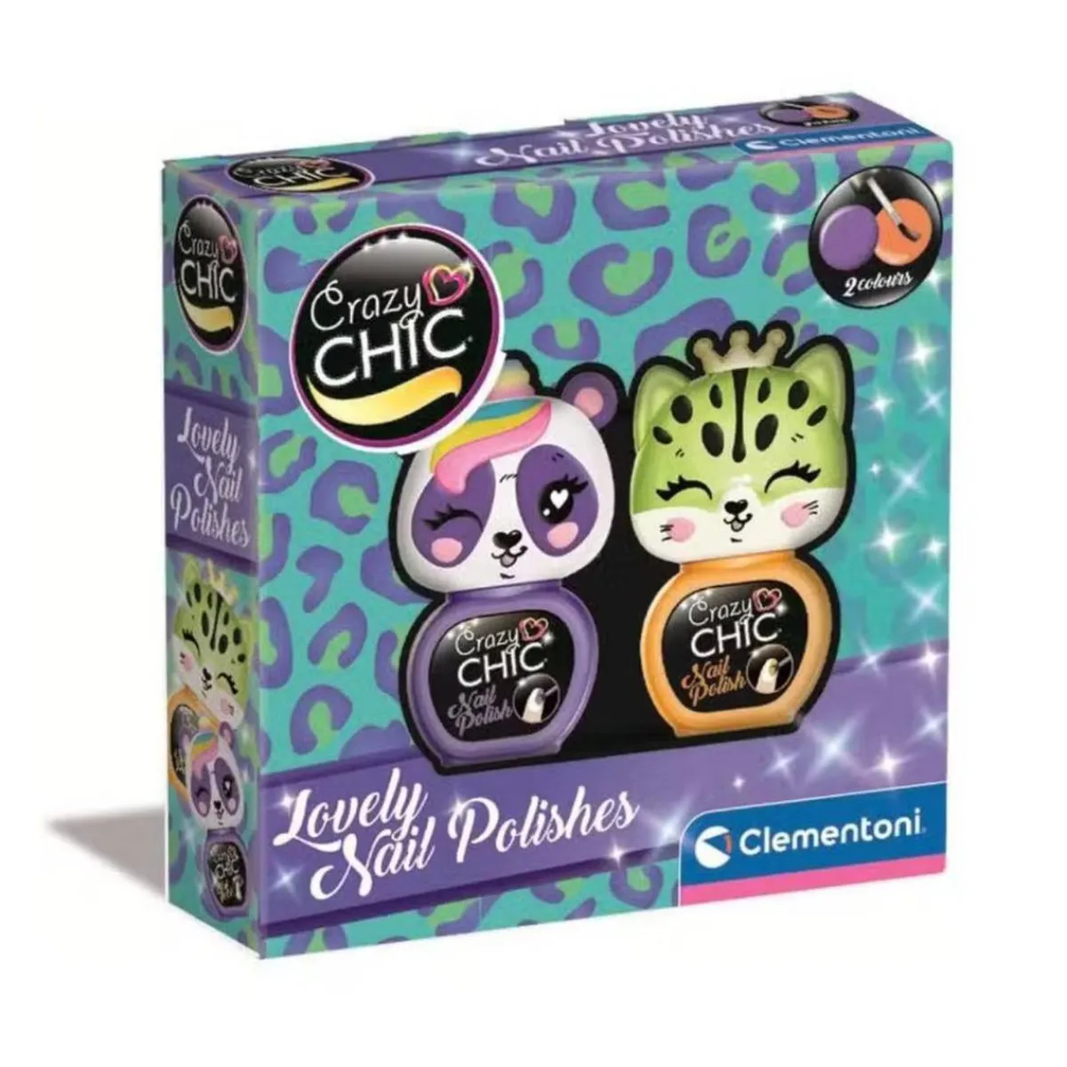 CRAZY CHIC Estilo De Vida*- Pack 2 Esmaltes de Uñas Animales (varios modelos)