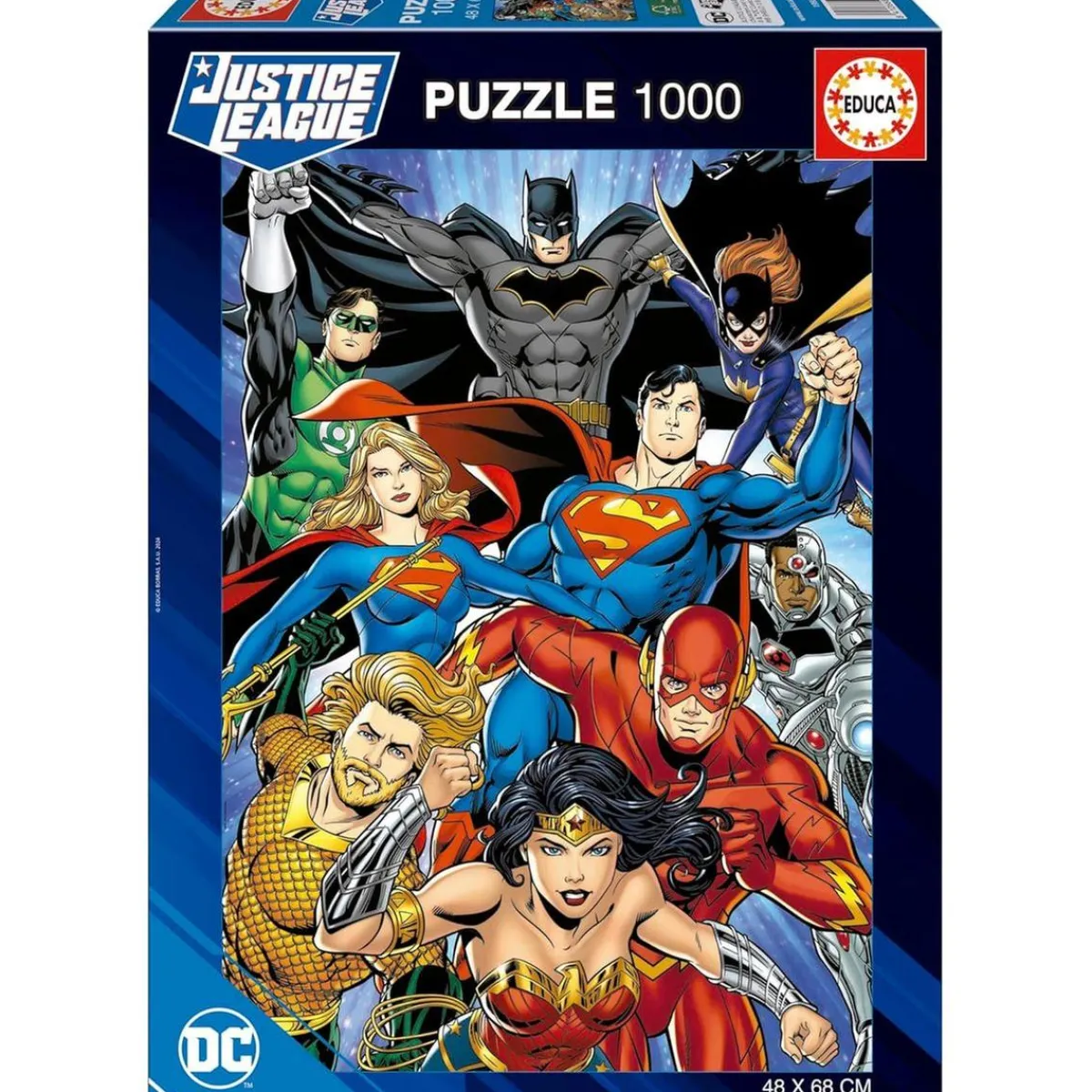 EDUCA BORRAS Juegos Y Puzzles*DC Cómics - Puzzle adulto 1000 piezas Liga de la Justicia ㅤ