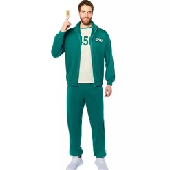 LIRAGRAM Disfraces|Halloween*Disfraz adulto de jugador 456 de "El Juego del Calamar" - Talla L