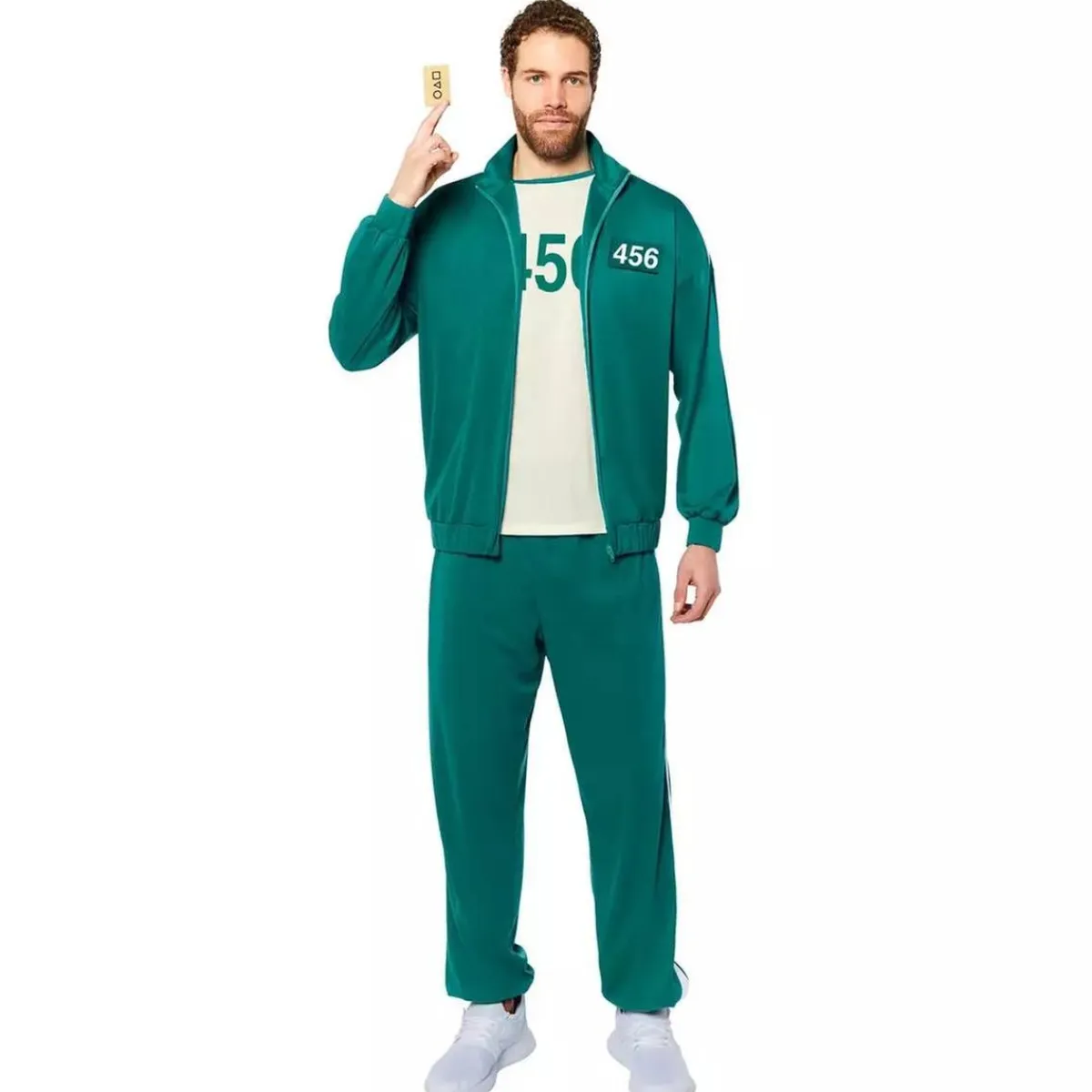 LIRAGRAM Disfraces|Halloween*Disfraz adulto de jugador 456 de "El Juego del Calamar" - Talla L