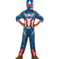 RUBIE'S Disfraces|Halloween*Disfraz Capitán América Talla M (7-8 años / 122-128 cm)