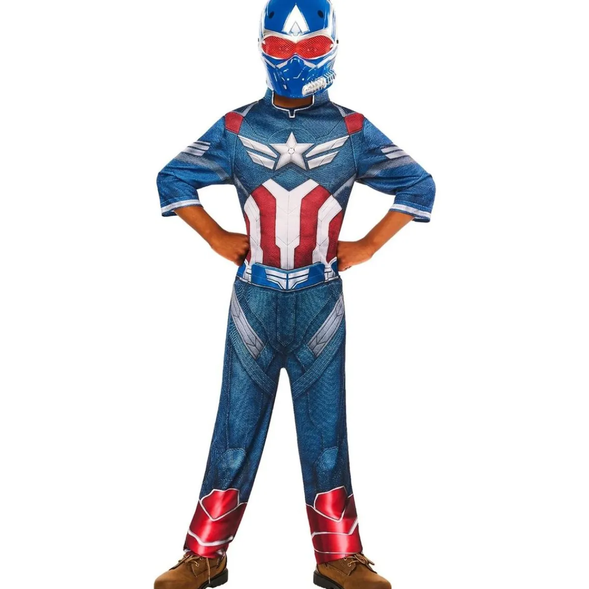 RUBIE'S Disfraces|Halloween*Disfraz Capitán América Talla M (7-8 años / 122-128 cm)