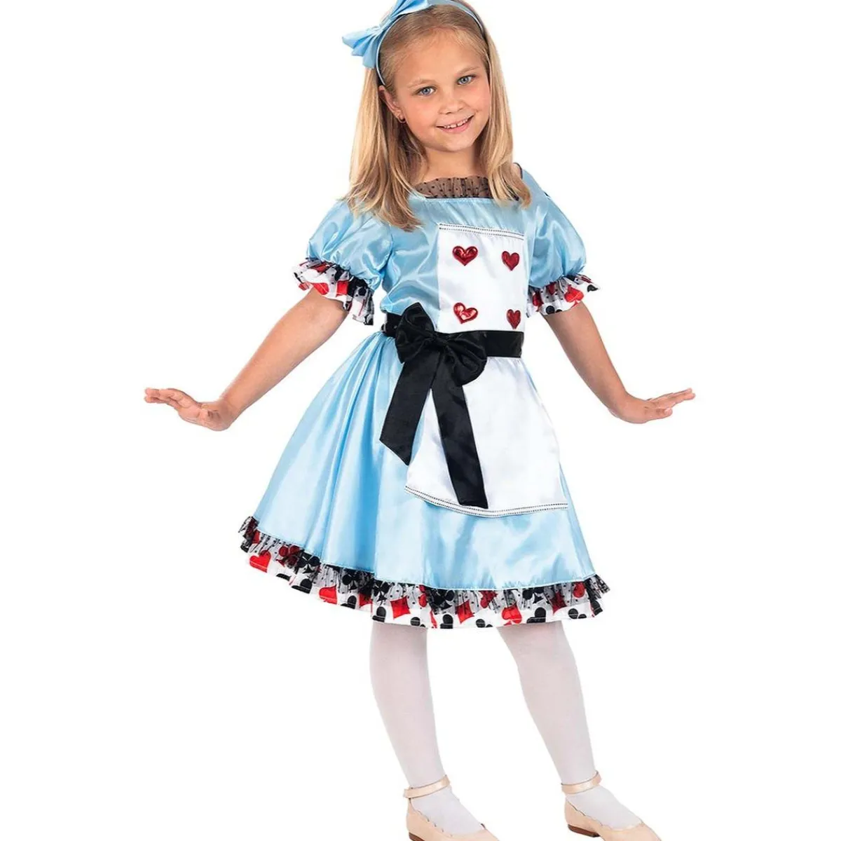 Funidelia Disfraces|Halloween*Disfraz de Alicia Deluxe para niña 5-6 años