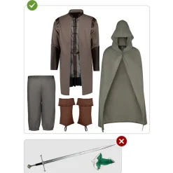 Funidelia Halloween|Disfraces*Disfraz de Aragorn XL El Señor de los Anillos