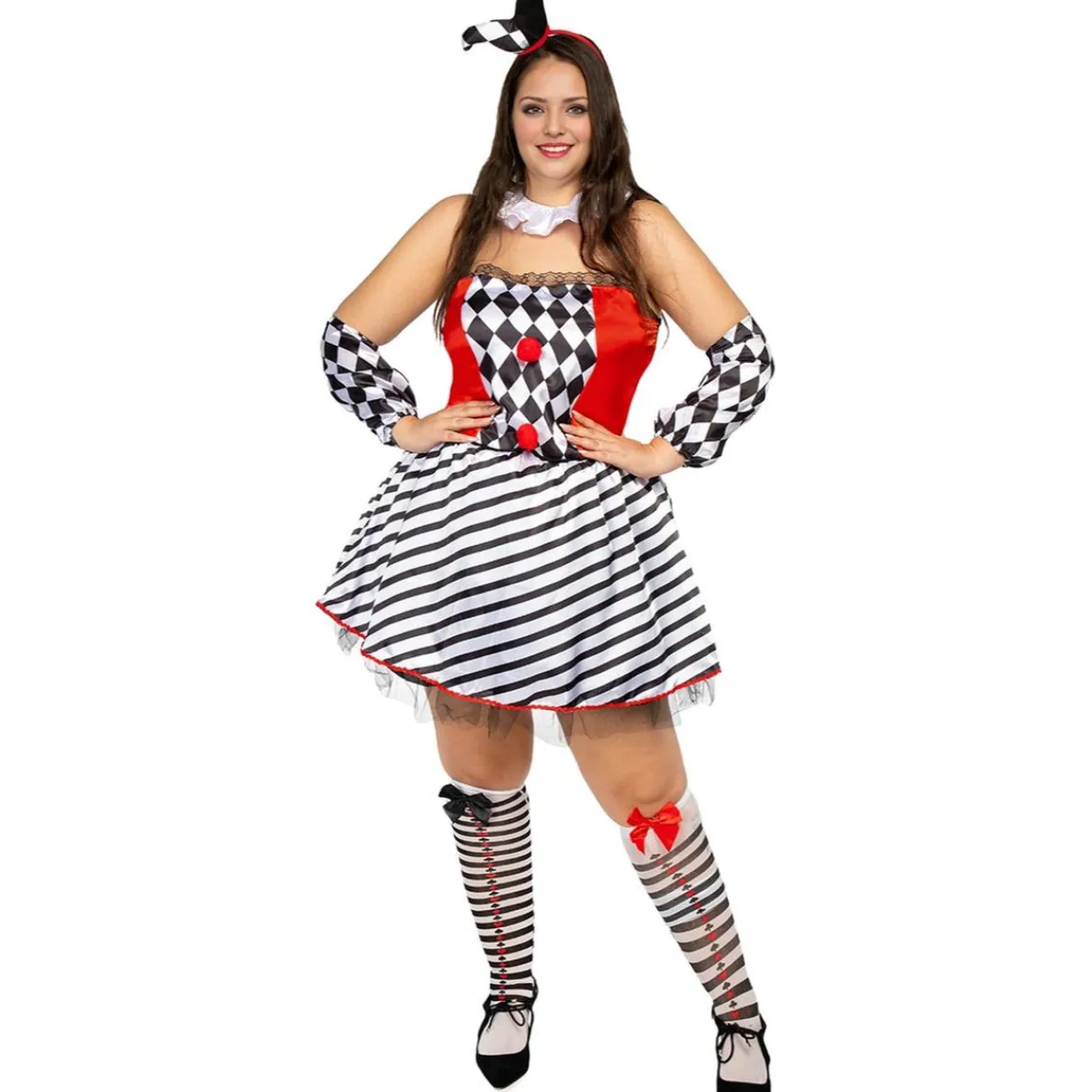 Funidelia Disfraces|Halloween*Disfraz de Arlequín para mujer XXL