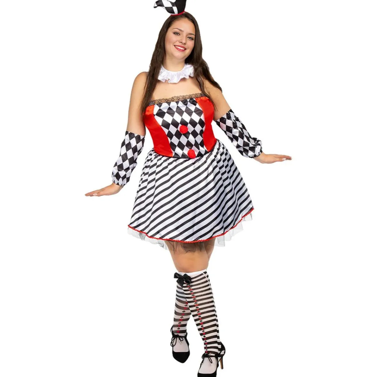 Funidelia Disfraces|Halloween*Disfraz de Arlequín para mujer XXL