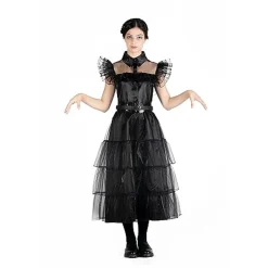 TOYS "R" US Disfraces|Halloween*Disfraz de baile Rave'N Dance estilo Wednesday Addams, color negro, talla S ㅤ