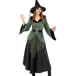 Funidelia Disfraces|Halloween*Disfraz de bruja deluxe mujer M