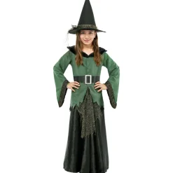 Funidelia Disfraces|Halloween*Disfraz de bruja deluxe niña 5-6 años