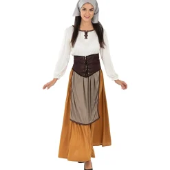 Funidelia Disfraces|Halloween*Disfraz de campesina medieval para mujer L