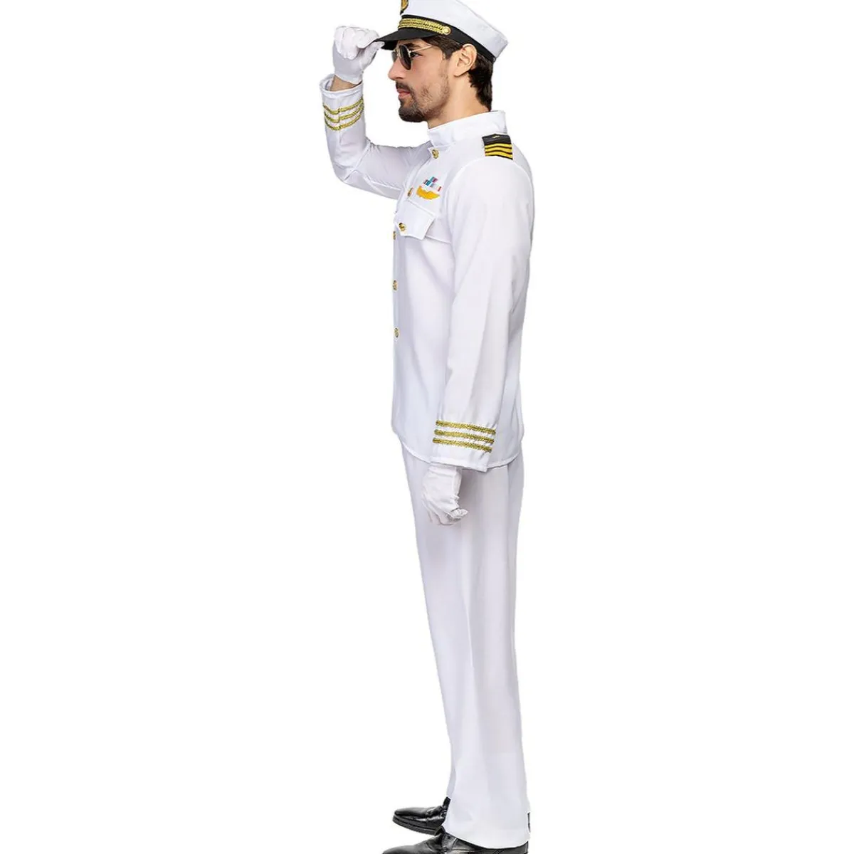 Funidelia Disfraces|Halloween*Disfraz de capitán de la marina para hombre XL