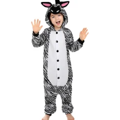 Funidelia Halloween|Disfraces*Disfraz de cebra onesie para niños 7-9 años