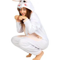 Funidelia Halloween|Disfraces*Disfraz de conejo onesie para adulto S-M