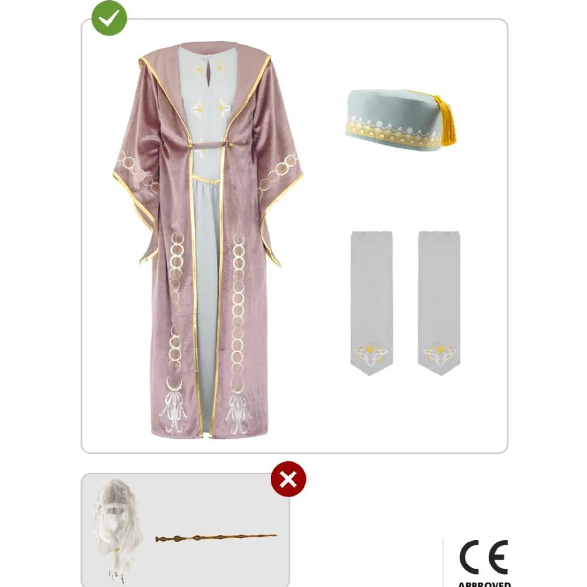 Funidelia Disfraces|Halloween*Disfraz de Dumbledore Harry Potter para niños 10-12 años