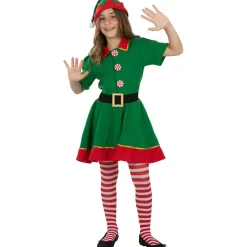 Funidelia Halloween|Disfraces*Disfraz de elfa navideña niña 3-4 años