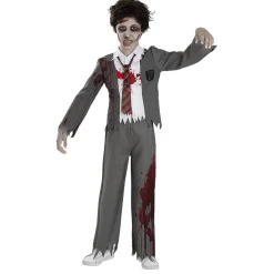 Funidelia Disfraces|Halloween*Disfraz de estudiante zombie niño 10-12 años