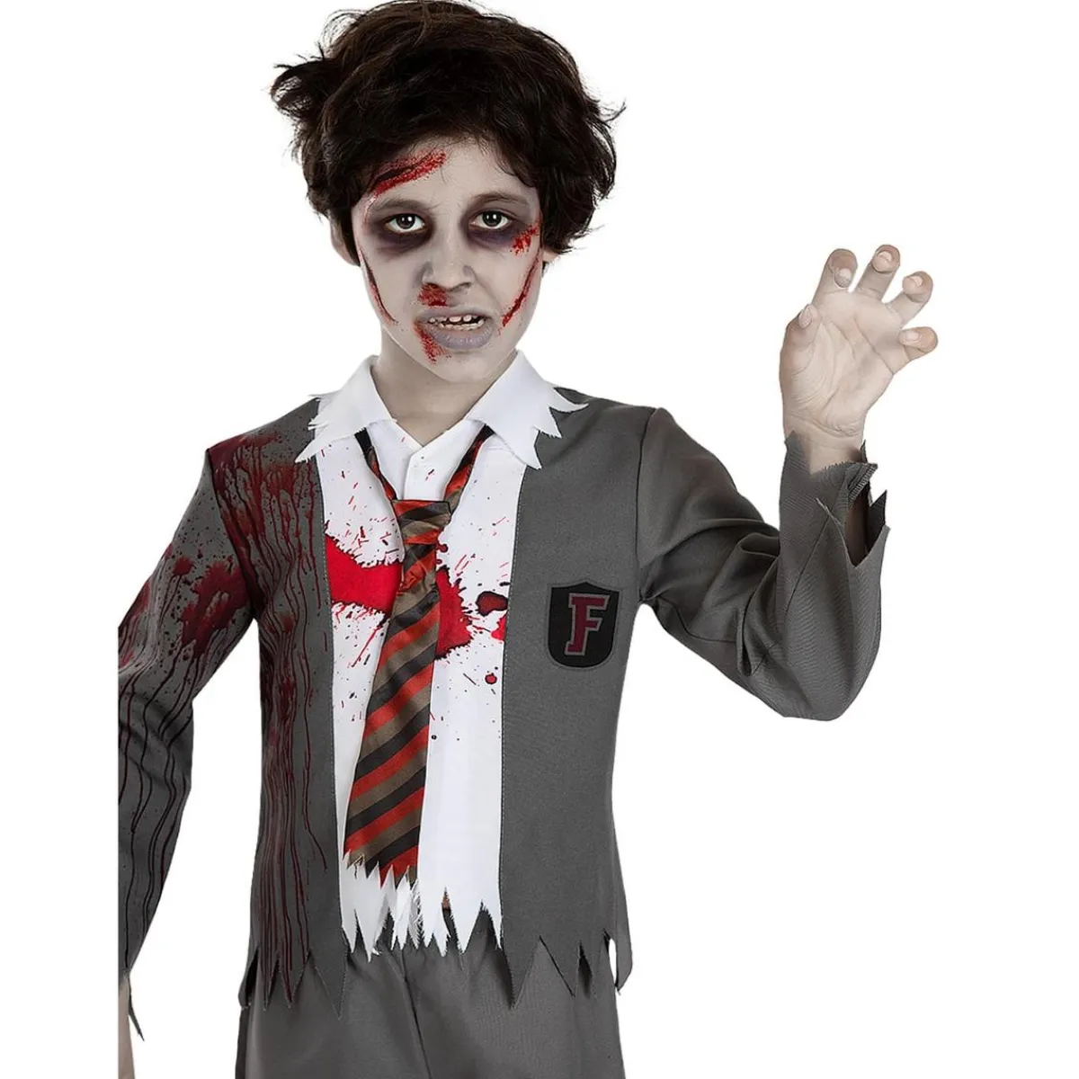 Funidelia Disfraces|Halloween*Disfraz de estudiante zombie niño 10-12 años