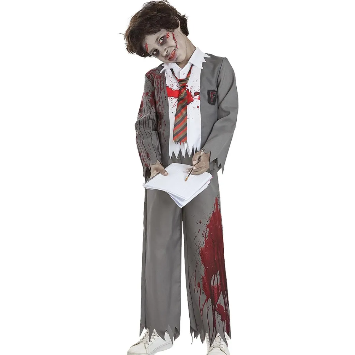 Funidelia Disfraces|Halloween*Disfraz de estudiante zombie niño 10-12 años